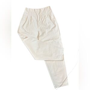 Free People Faux Leather Pant, Size 8, Straight Leg Winter White